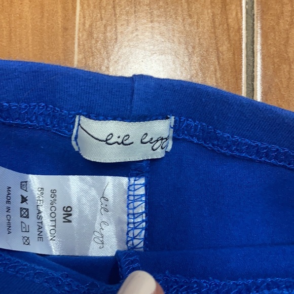 Lil Leggs royal blue biker shorts size 9m - Picture 3 of 3